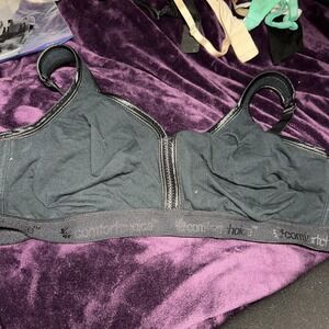 Comfort Choice Women's Low Cut Soft Bra Black size 4X Adjustable Straps